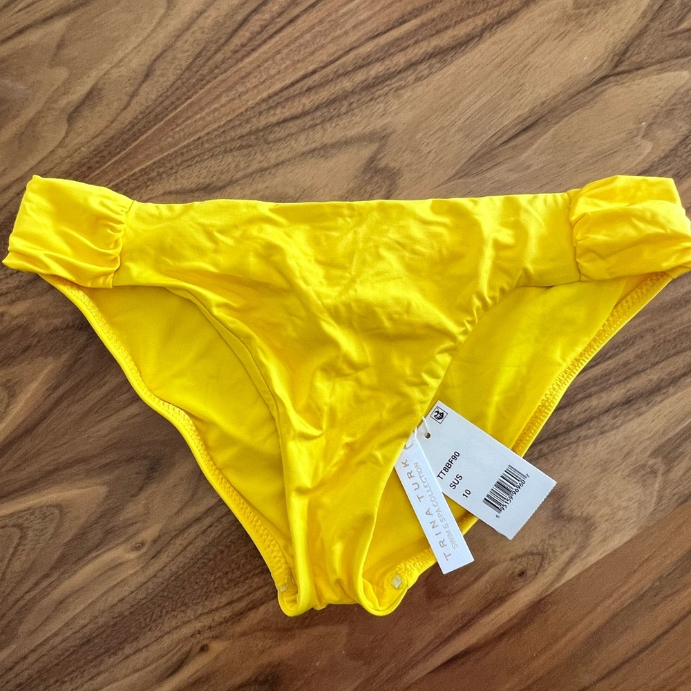 Trina Turk Yellow Ruffle Bikini - Picture 2 of 6